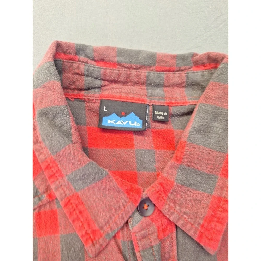 Kavu Flannel Shirt Men's Large Buffalo Plaid‎ Outdoor Lumberjack Camping Hiking